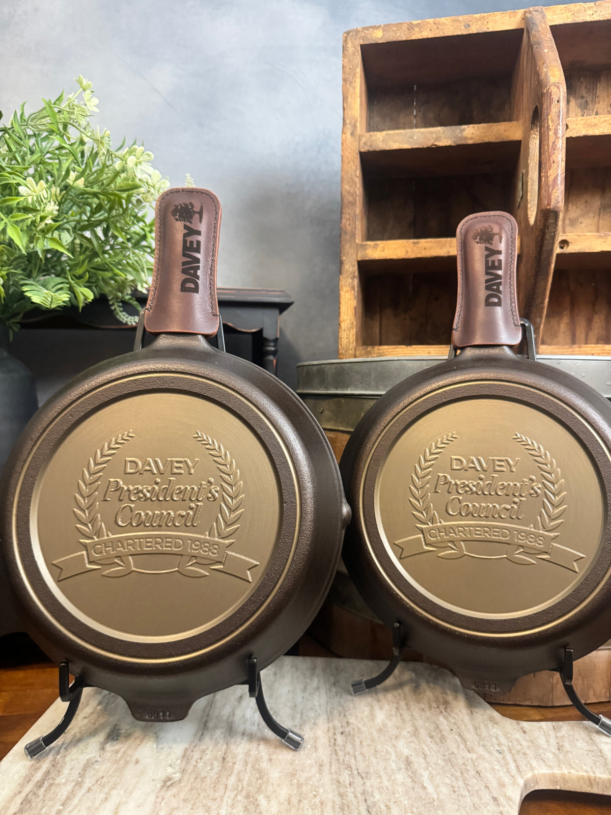 10" Business Logo Cast Iron Skillet - Custom Machining & Logo Engraving