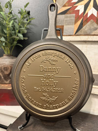 10" Personalized Legacy Cast Iron Skillet – Custom 3D CNC Engraved