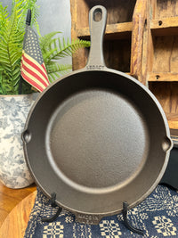 10" Cast Iron Skillet – 2.5" Maker's Mark, Monogram & Business Brand Engraving