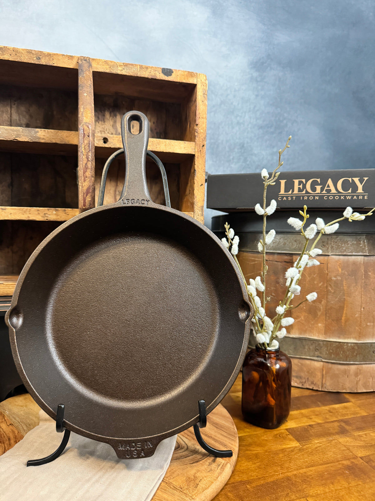 10" Wedding & 6th Anniversary Cast Iron Skillet - Custom Engraved
