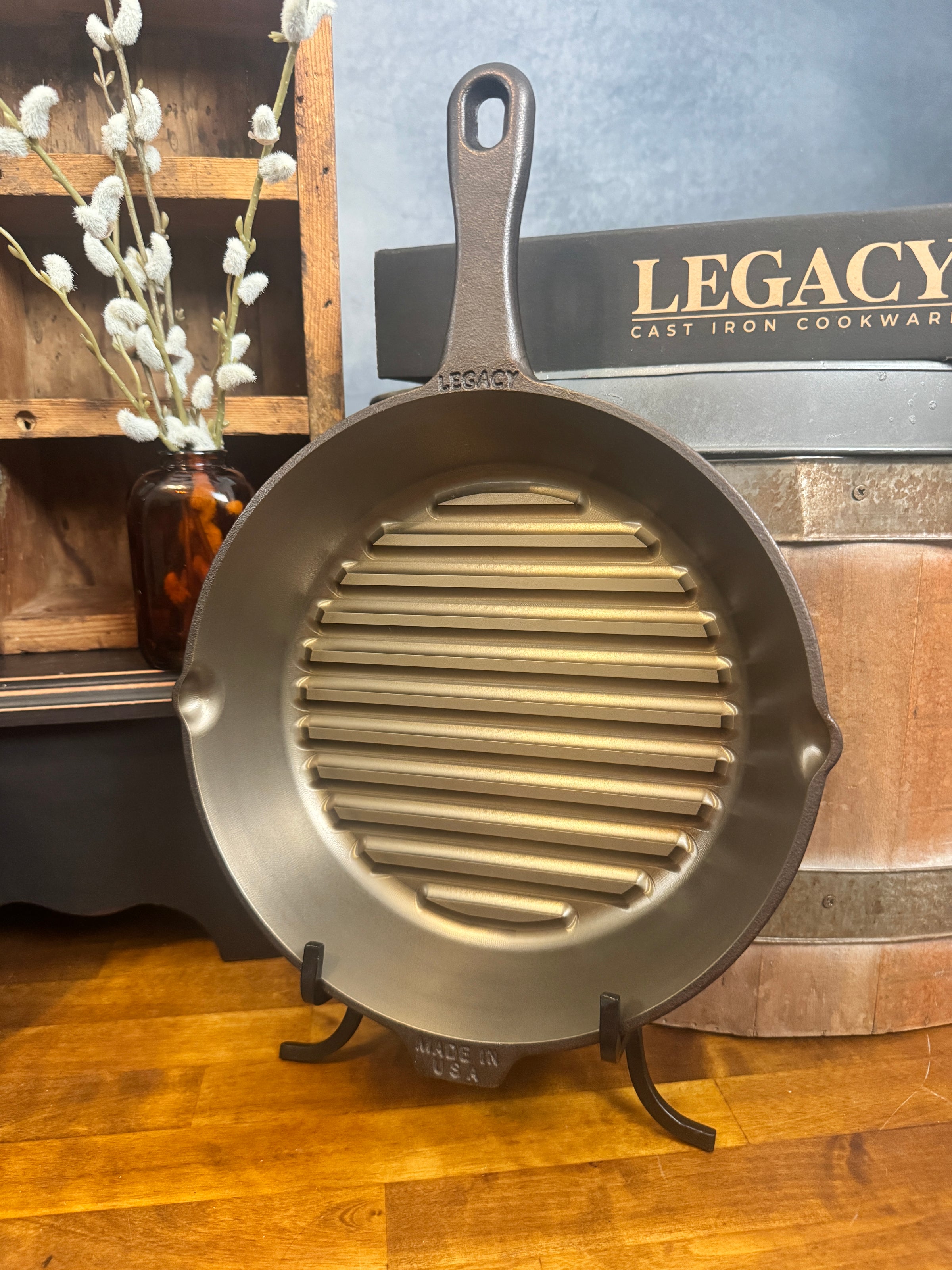 10" Wedding & 6th Anniversary Cast Iron Skillet - Custom Engraved