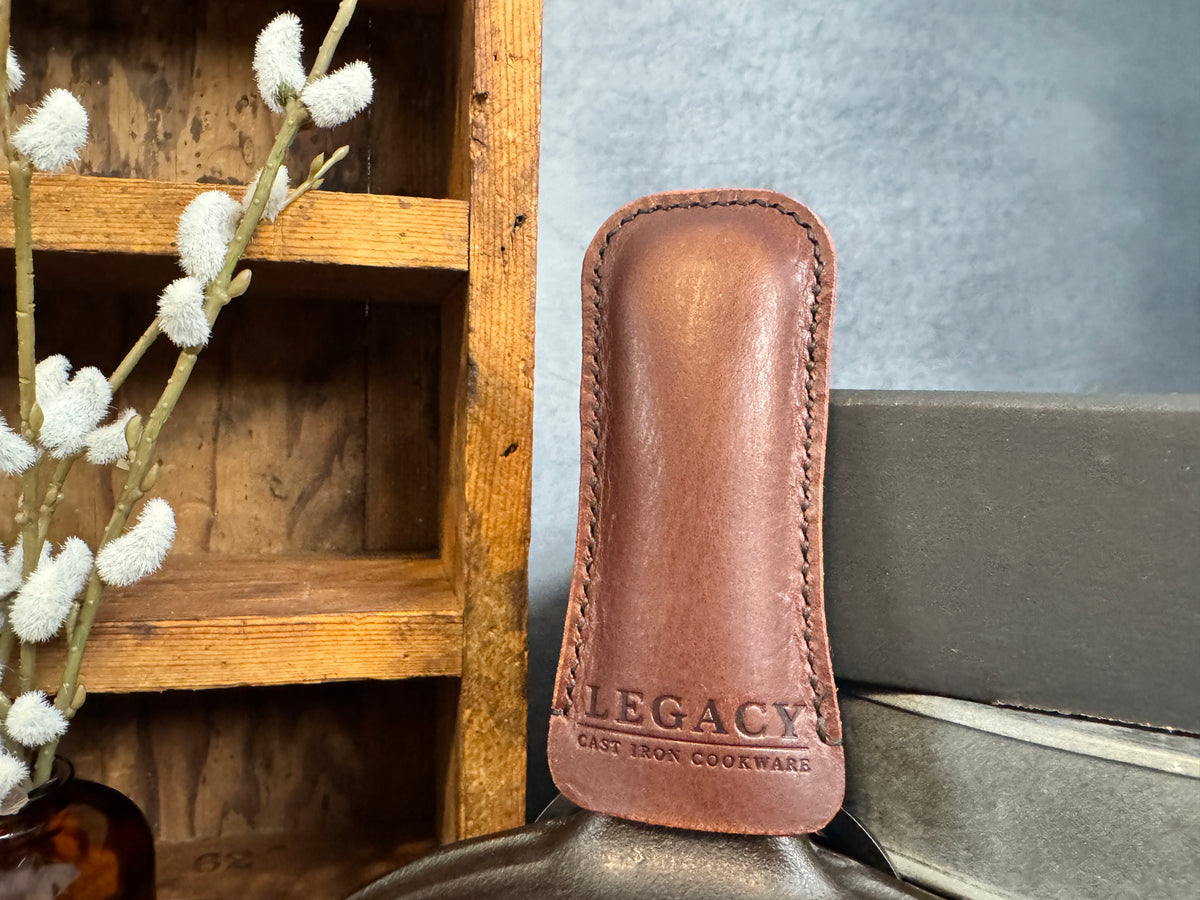 Premium Leather Handle Cover for Cast Iron Skillet