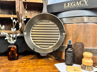 10" Business Logo Cast Iron Skillet - Custom Machining & Logo Engraving